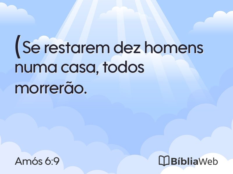Amós 6:9 em imagem para compartilhar