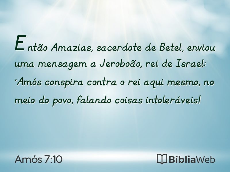 Amós 7:10 em imagem para compartilhar