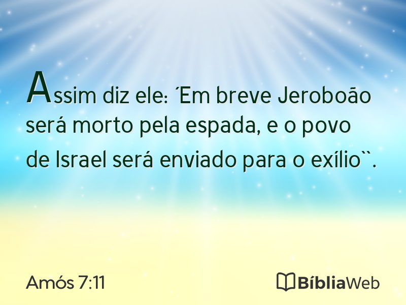 Amós 7:11 em imagem para compartilhar