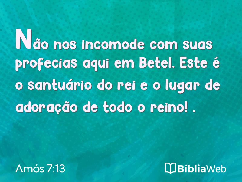 Amós 7:13 em imagem para compartilhar