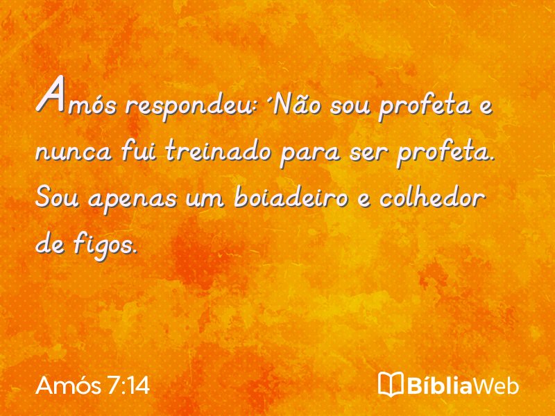 Amós 7:14 em imagem para compartilhar