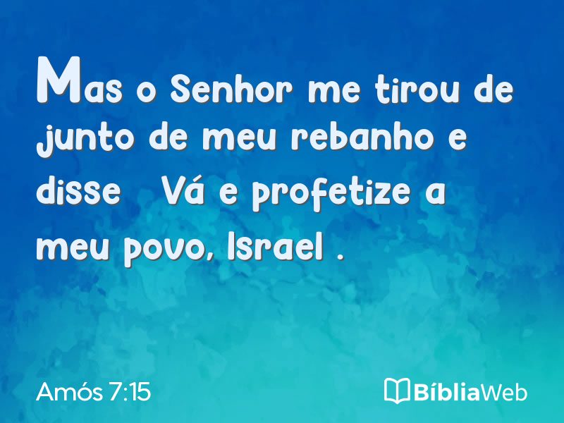 Amós 7:15 em imagem para compartilhar