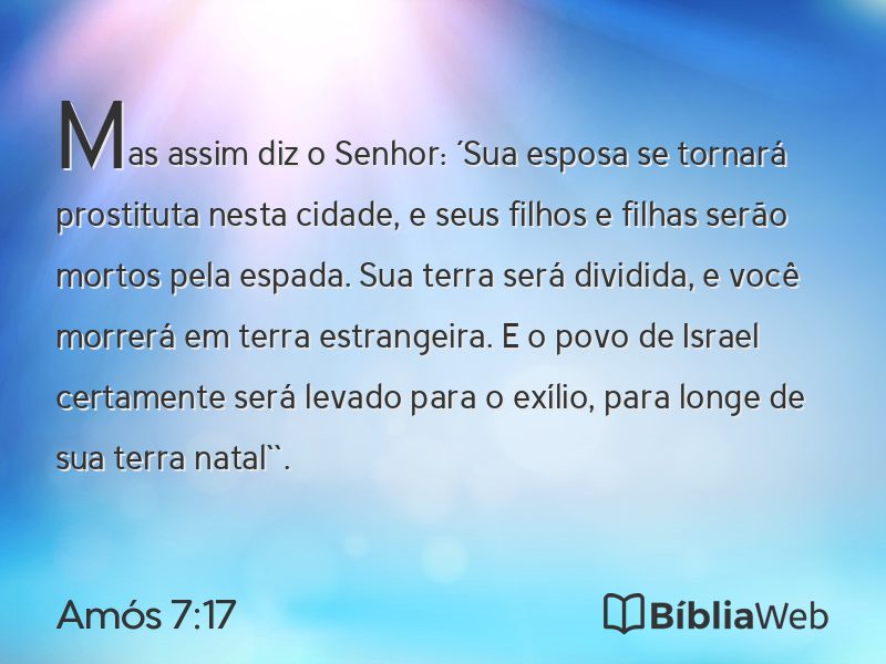 Amós 7:17 em imagem para compartilhar