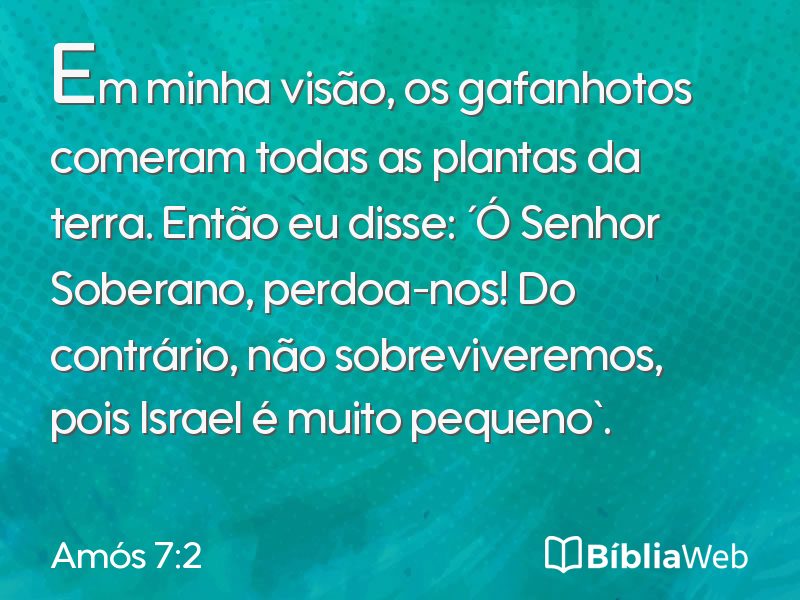 Amós 7:2 em imagem para compartilhar