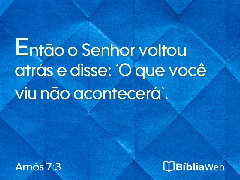 Amós 7:3 em imagem para compartilhar