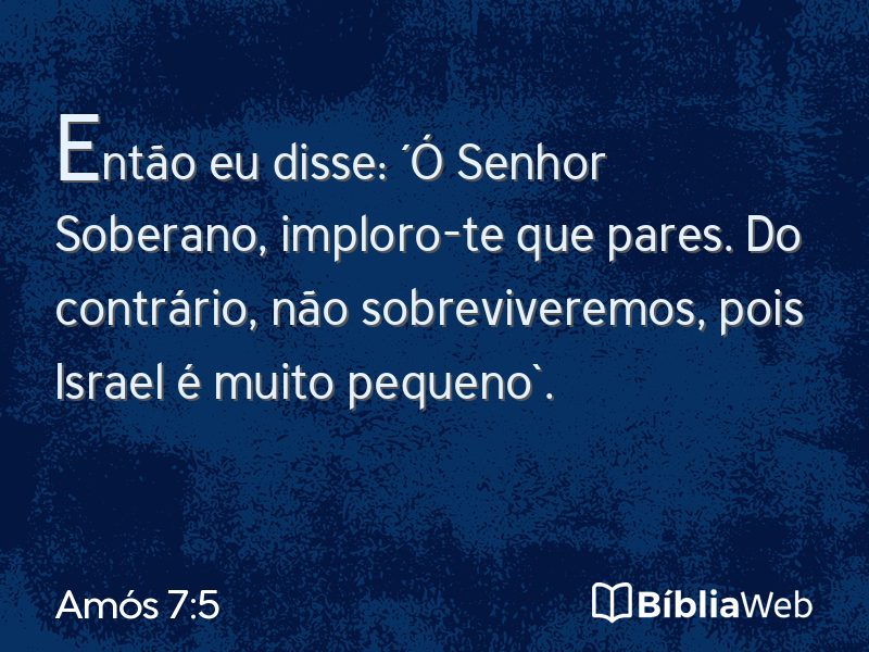 Amós 7:5 em imagem para compartilhar