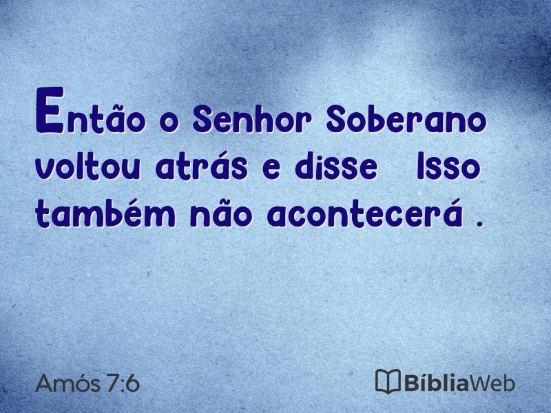 Amós 7:6 em imagem para compartilhar