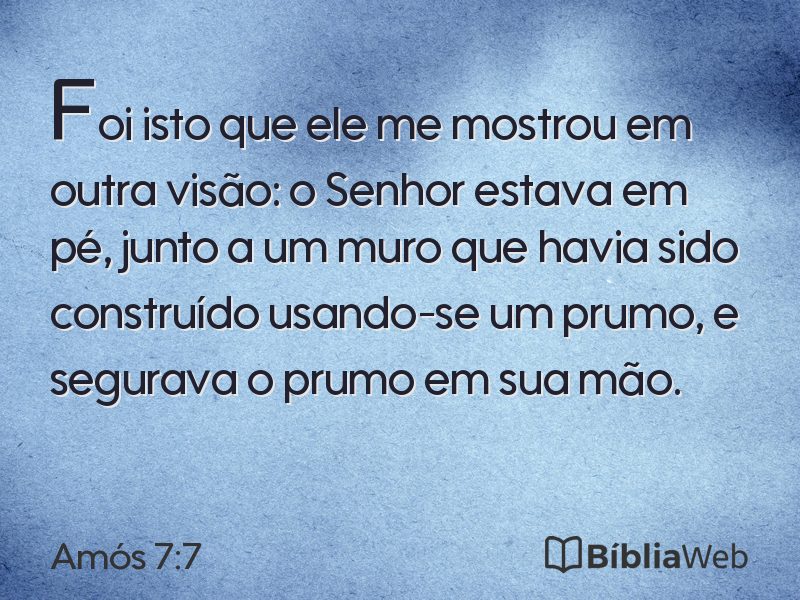 Amós 7:7 em imagem para compartilhar