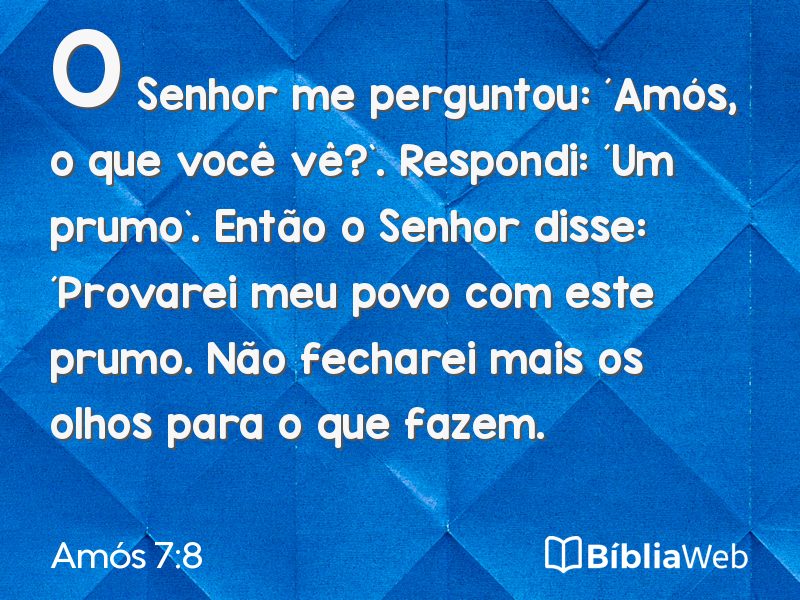 Amós 7:8 em imagem para compartilhar