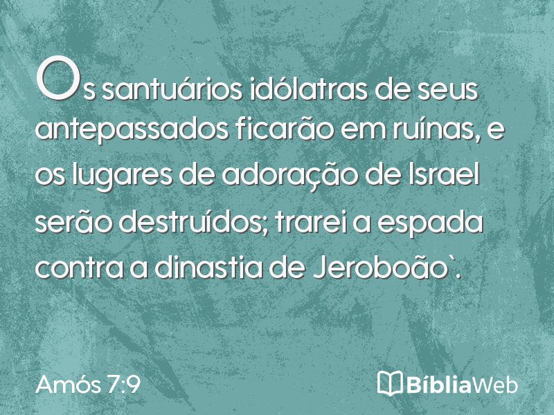 Amós 7:9 em imagem para compartilhar