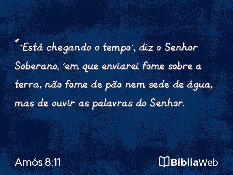Amós 8:11 em imagem para compartilhar