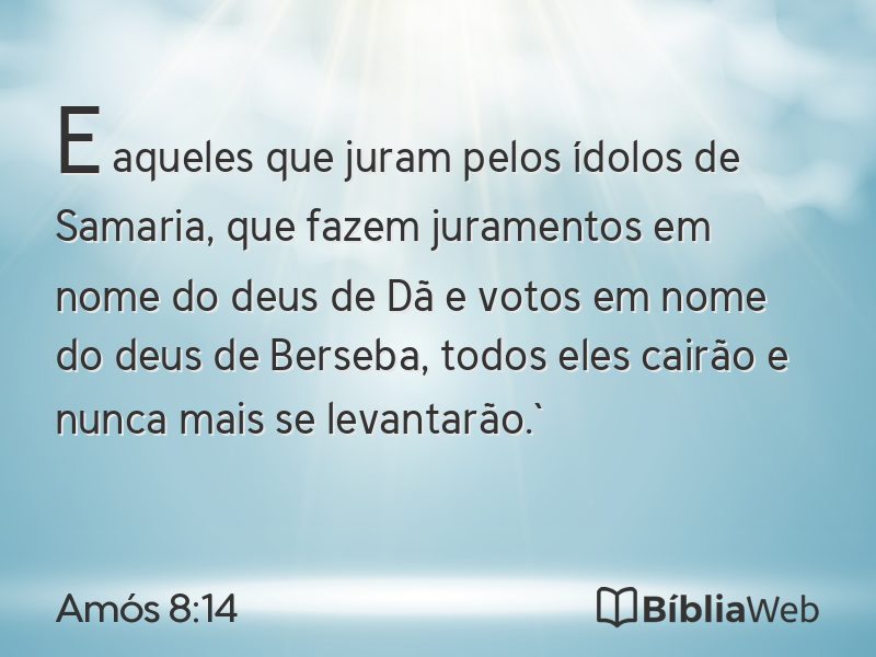 Amós 8:14 em imagem para compartilhar