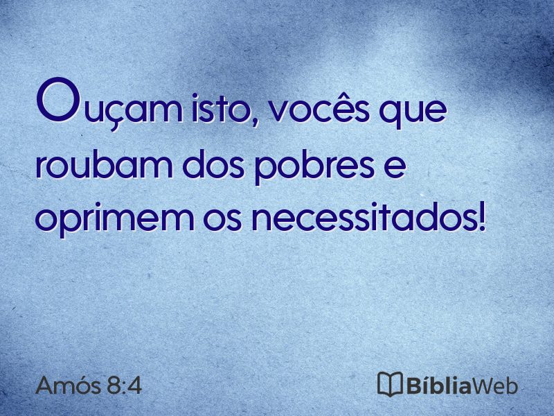 Amós 8:4 em imagem para compartilhar