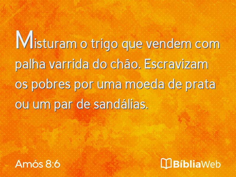 Amós 8:6 em imagem para compartilhar