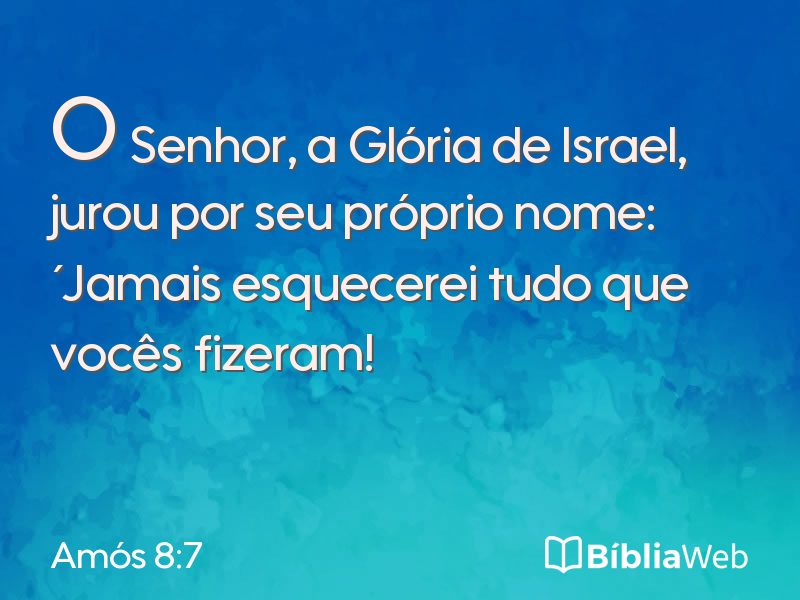 Amós 8:7 em imagem para compartilhar