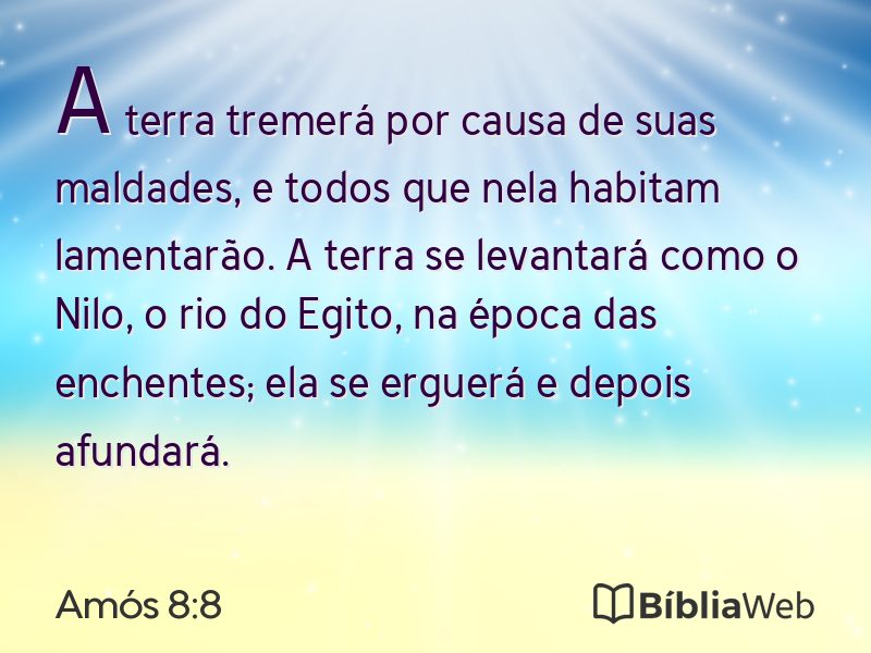 Amós 8:8 em imagem para compartilhar