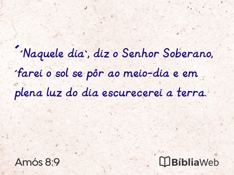 Amós 8:9 em imagem para compartilhar