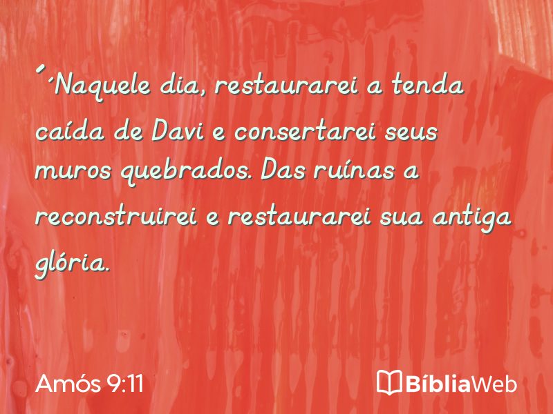 Amós 9:11 em imagem para compartilhar
