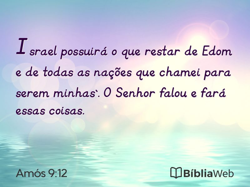 Amós 9:12 em imagem para compartilhar