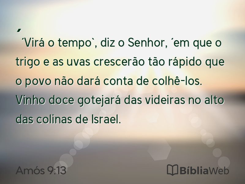 Amós 9:13 em imagem para compartilhar