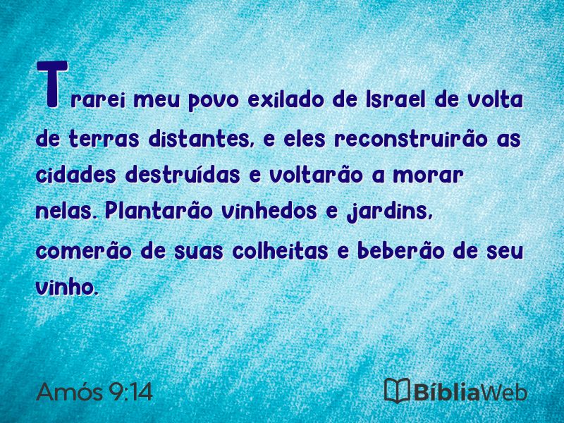 Amós 9:14 em imagem para compartilhar