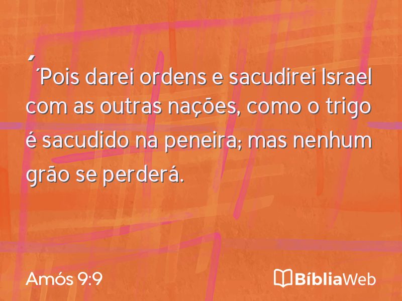 Amós 9:9 em imagem para compartilhar
