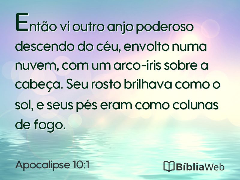 Apocalipse 10:1 em imagem para compartilhar