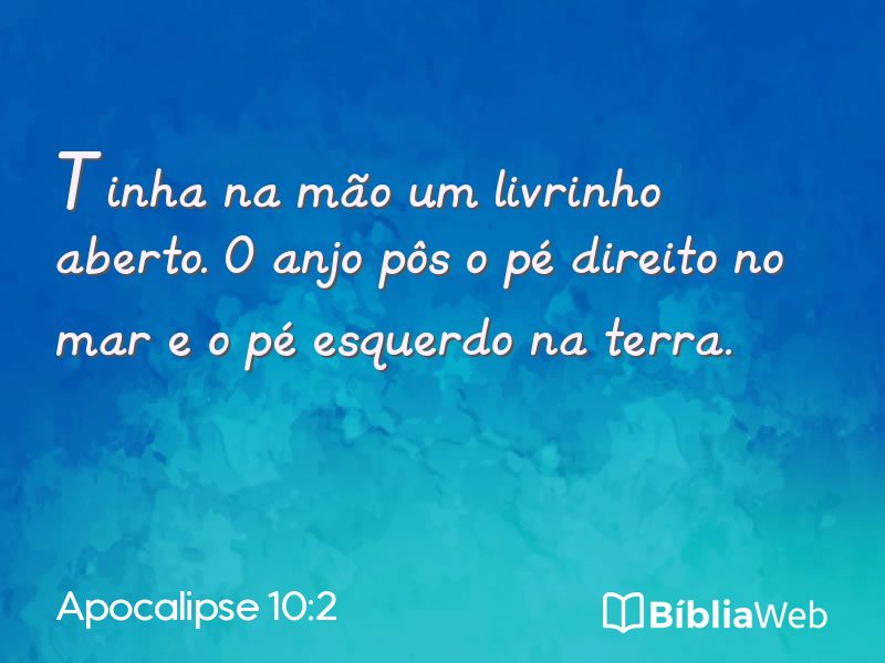 Apocalipse 10:2 em imagem para compartilhar