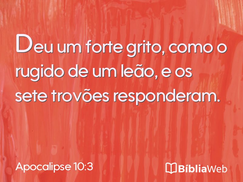 Apocalipse 10:3 em imagem para compartilhar