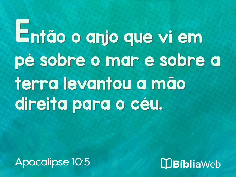 Apocalipse 10:5 em imagem para compartilhar