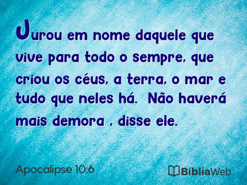 Apocalipse 10:6 em imagem para compartilhar