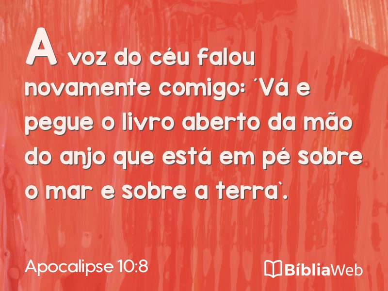 Apocalipse 10:8 em imagem para compartilhar