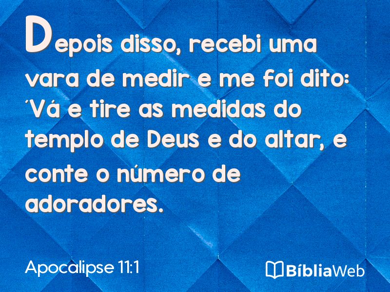 Apocalipse 11:1 em imagem para compartilhar