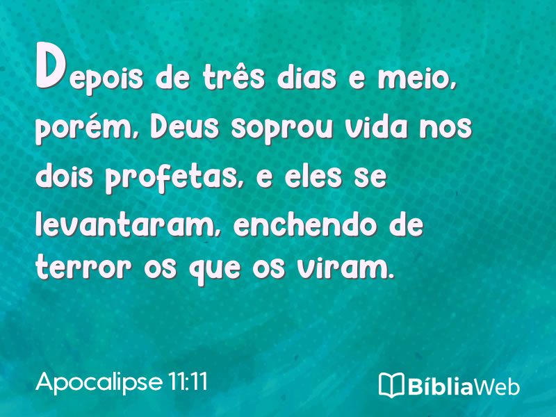 Apocalipse 11:11 em imagem para compartilhar