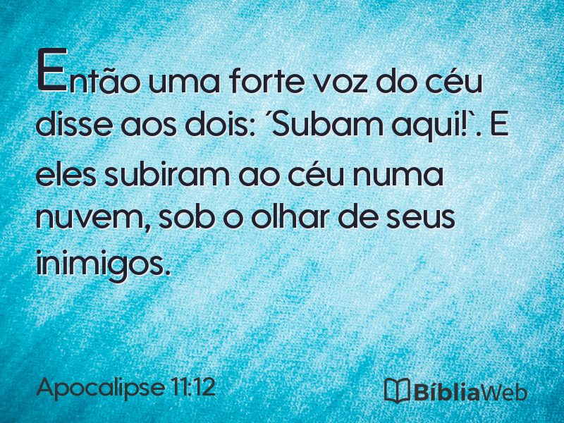 Apocalipse 11:12 em imagem para compartilhar