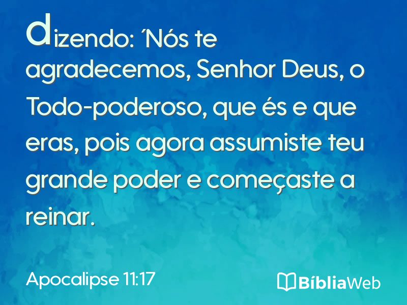 Apocalipse 11:17 em imagem para compartilhar