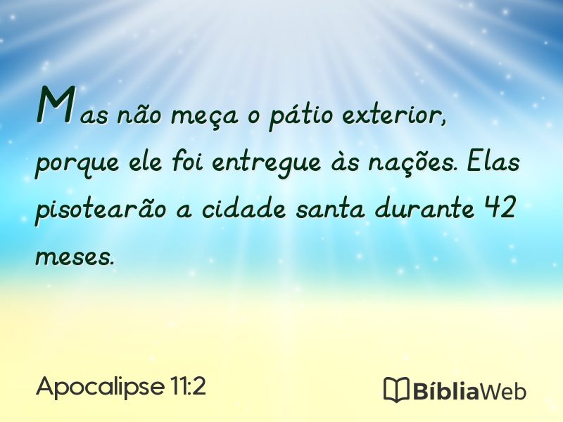 Apocalipse 11:2 em imagem para compartilhar