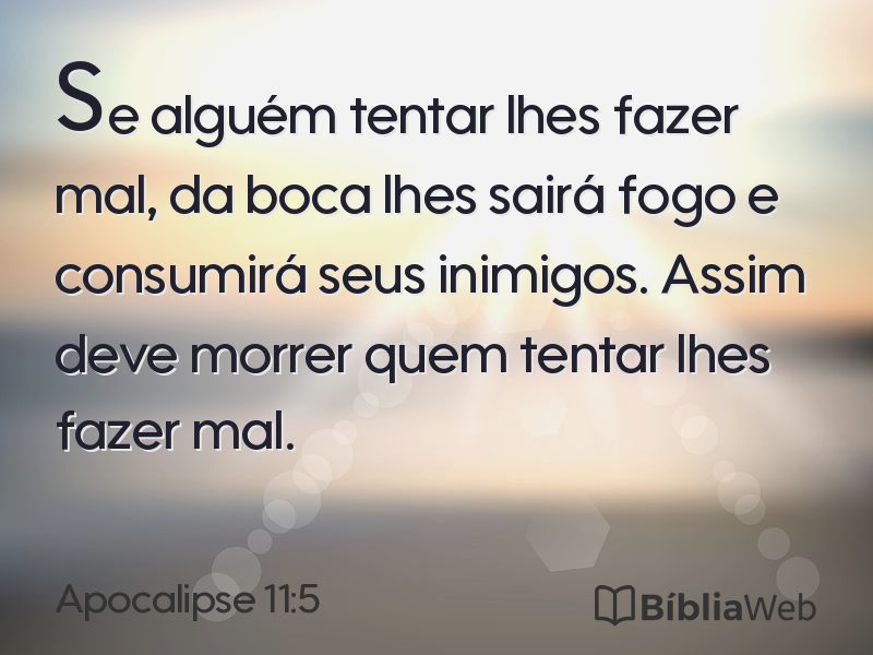 Apocalipse 11:5 em imagem para compartilhar