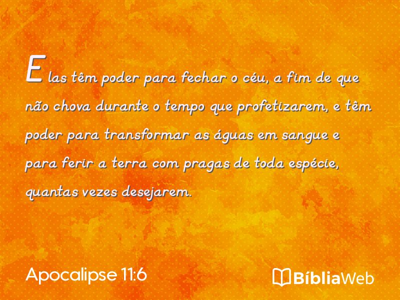 Apocalipse 11:6 em imagem para compartilhar
