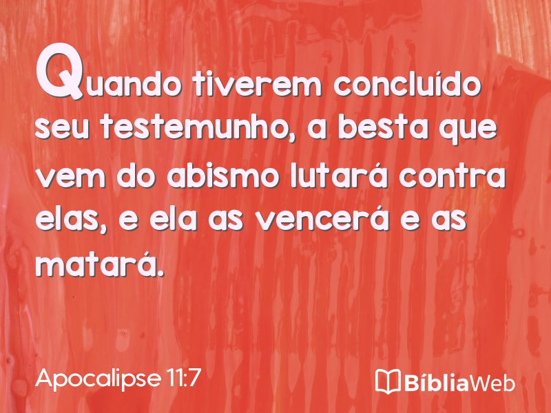 Apocalipse 11:7 em imagem para compartilhar
