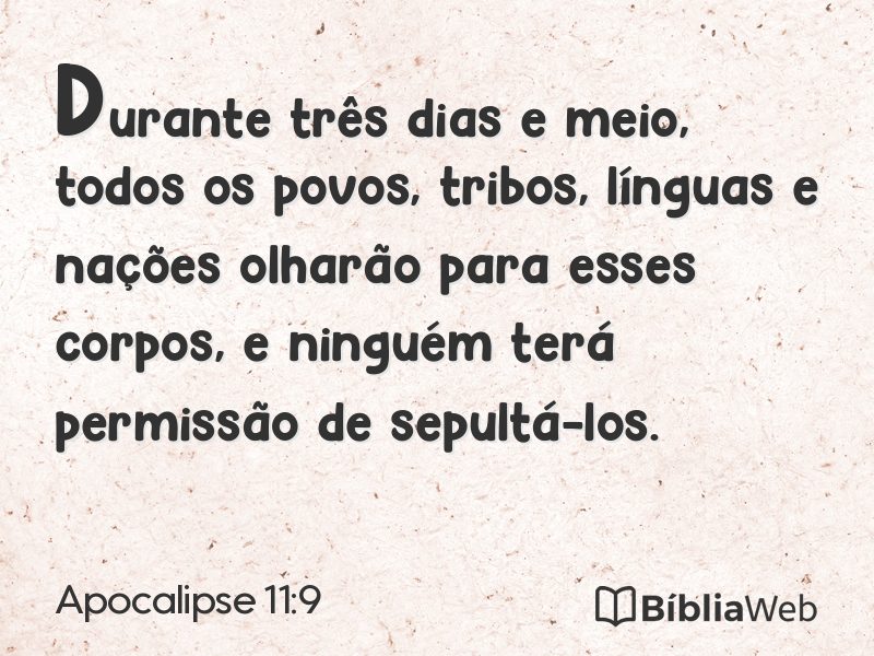 Apocalipse 11:9 em imagem para compartilhar