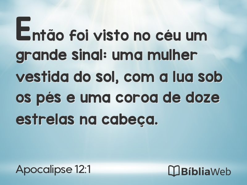 Apocalipse 12:1 em imagem para compartilhar
