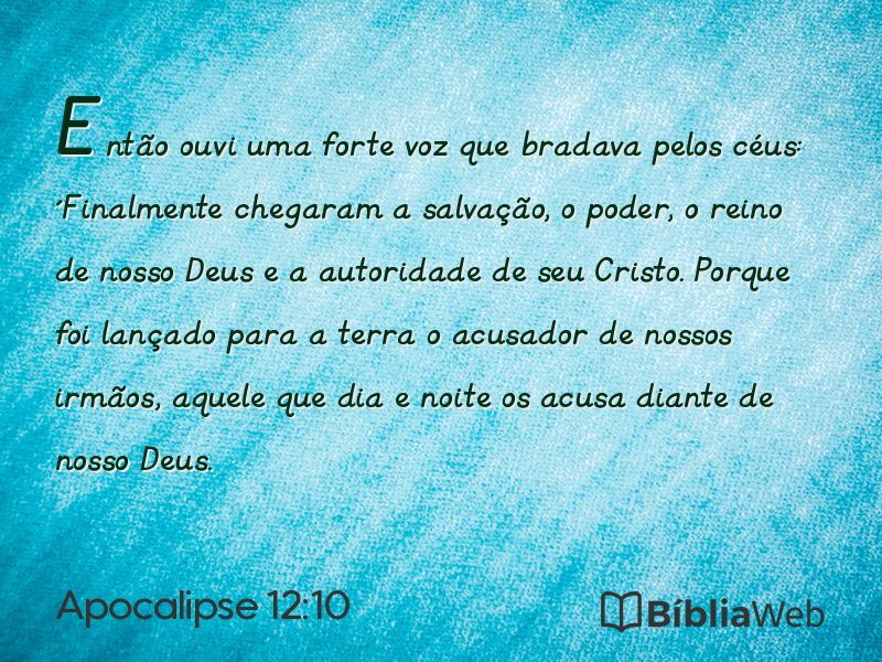 Apocalipse 12:10 em imagem para compartilhar