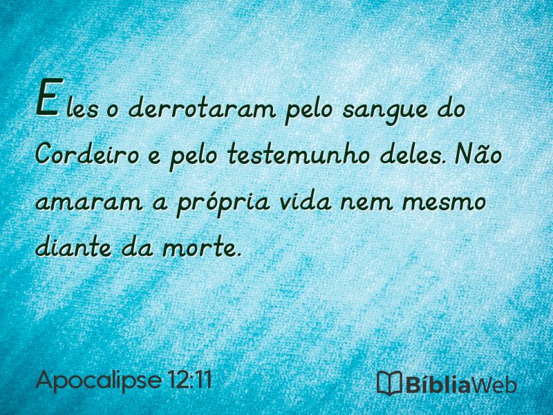 Apocalipse 12:11 em imagem para compartilhar