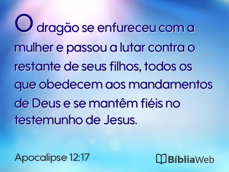 Apocalipse 12:17 em imagem para compartilhar