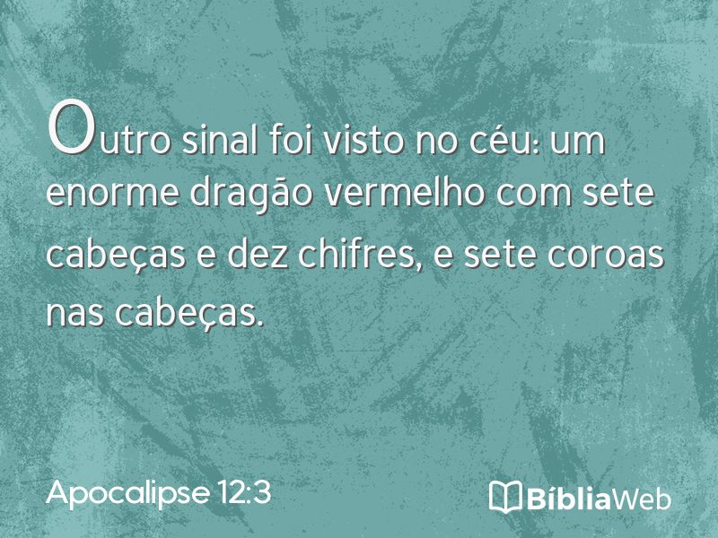 Apocalipse 12:3 em imagem para compartilhar
