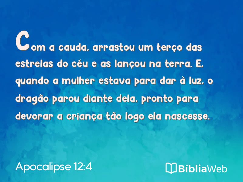 Apocalipse 12:4 em imagem para compartilhar