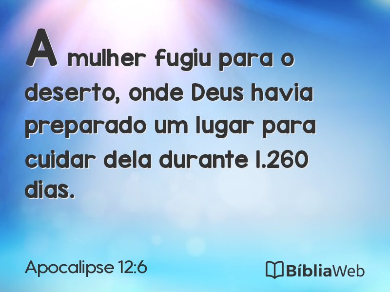 Apocalipse 12:6 em imagem para compartilhar