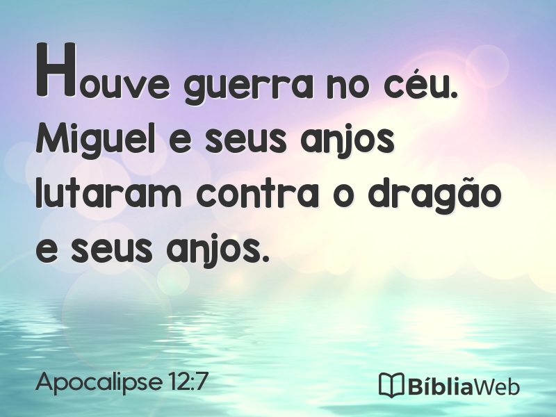 Apocalipse 12:7 em imagem para compartilhar