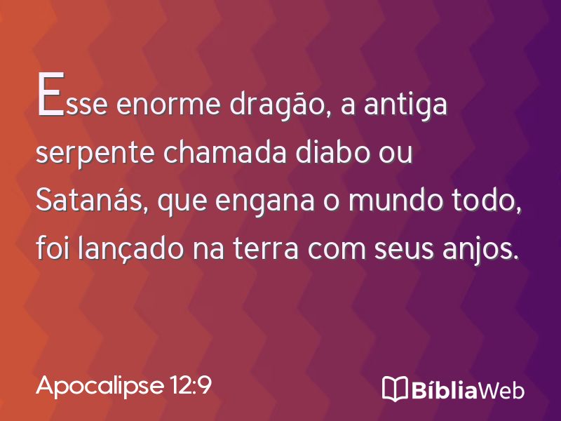 Apocalipse 12:9 em imagem para compartilhar